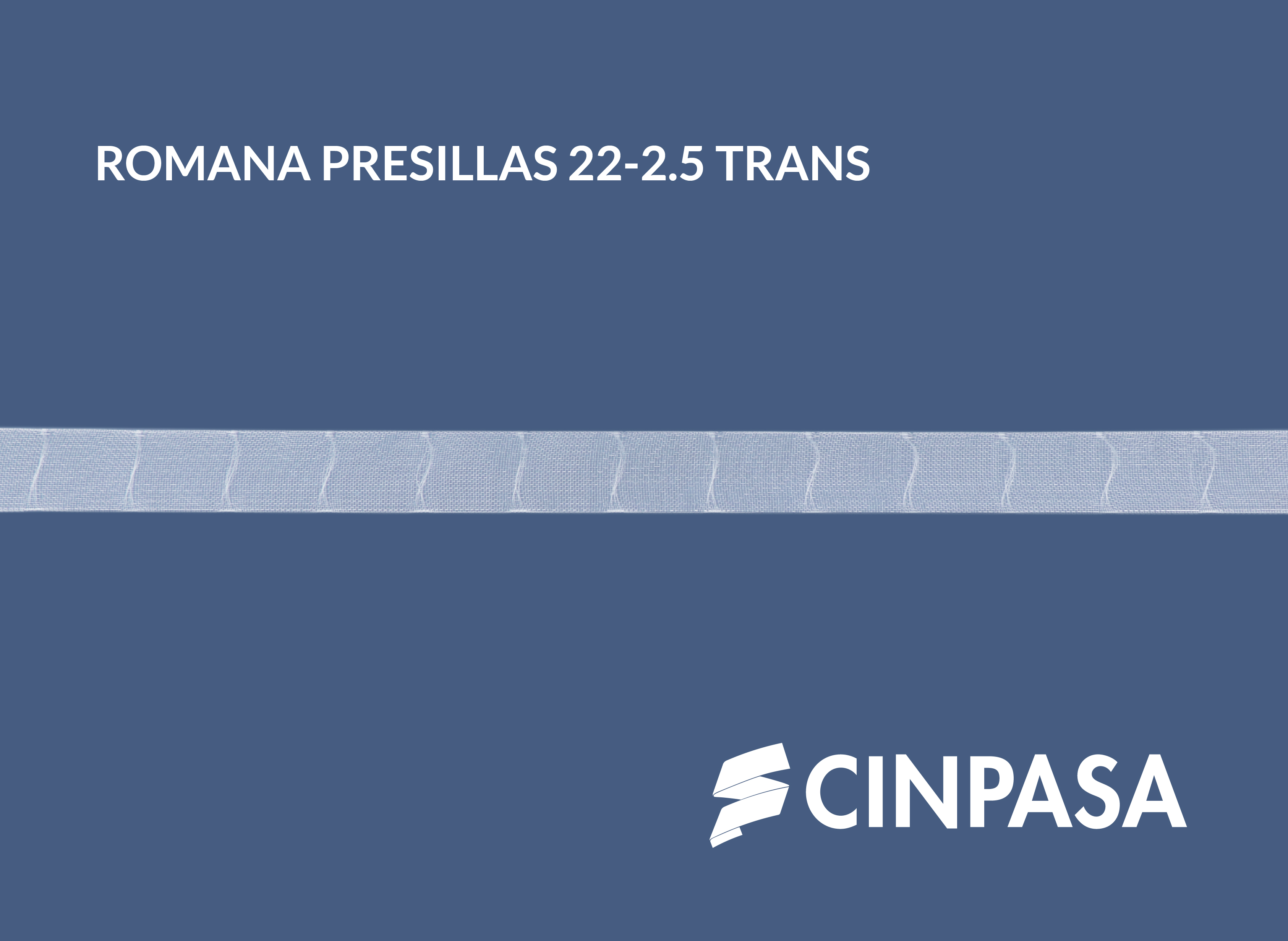  Cinta estor paqueto con presillas transperente 